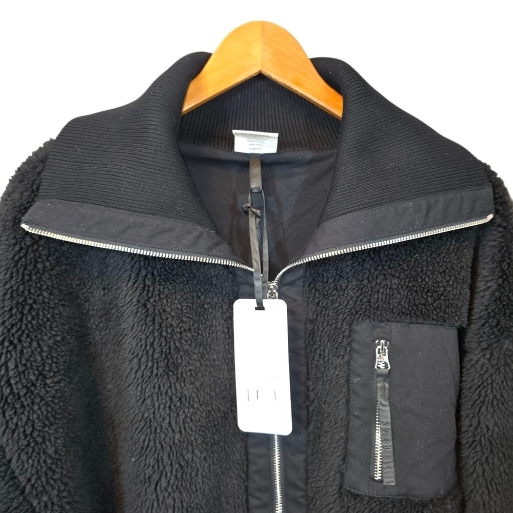 Varley Myla Zip Through Teddy Jacket NWT Black Size XL - Picture 7 of 16